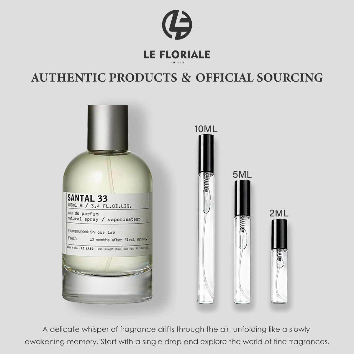 COD Le Labo Santal 33 EDP 2ml / 5ml / 10ml Unisex perfume