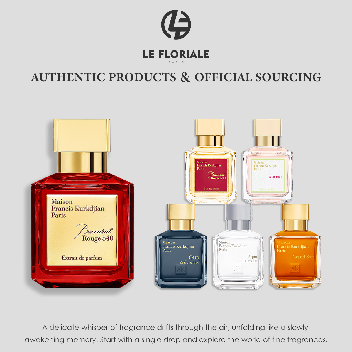 COD  MFK Baccarat Rouge 540 EDP & A La Rose & Aqua Universalis 2ml / 5ml / 10ml น้ําหอม unisex 