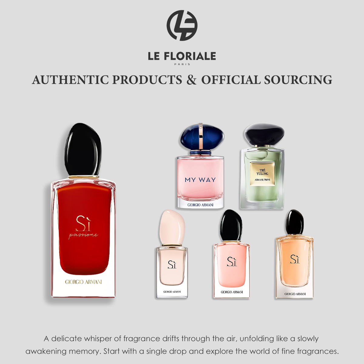 COD Giorgio Armani  Sì Passione & Sì Fiori EDP & Thé Yulong EDT 2ml/5ml/10ml Ladies and men's perfume