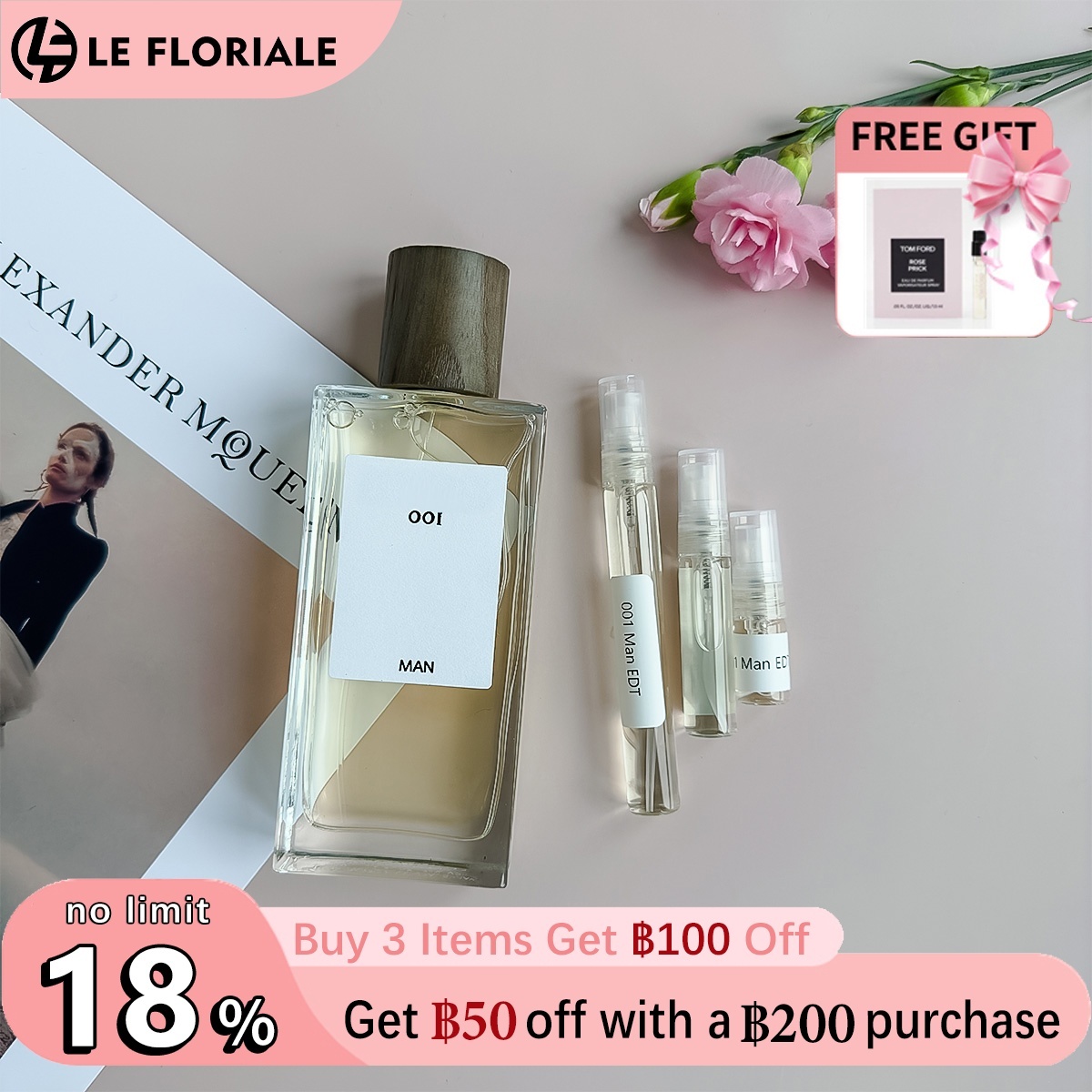 【ของแท้✓ติดทนนาน】001 Man EDT 2ml / 5ml / 10ml น้ําหอมชาย น้ำหอมพกพา ตัวอย่างน้ำหอมแบรนด์ น้ําหอมเสน่ห์