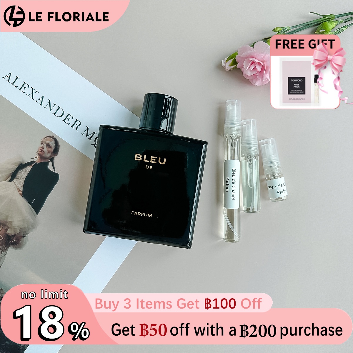 【ของแท้✓ติดทนนาน】Bleu de Parfum 2ml / 5ml / 10ml สำหรับผู้ชาย น้ําหอมเสน่ห์ ขนาดพกพา น้ำหอมตัวอย่าง พร้อมส่ง