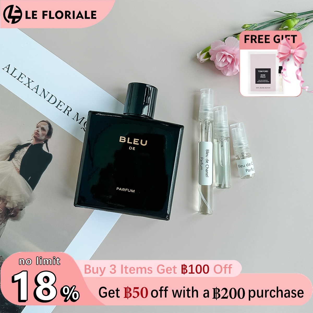 【ของแท้✓ติดทนนาน】Bleu de Parfum 2ml / 5ml / 10ml สำหรับผู้ชาย น้ําหอมเสน่ห์ ขนาดพกพา น้ำหอมตัวอย่าง พร้อมส่ง