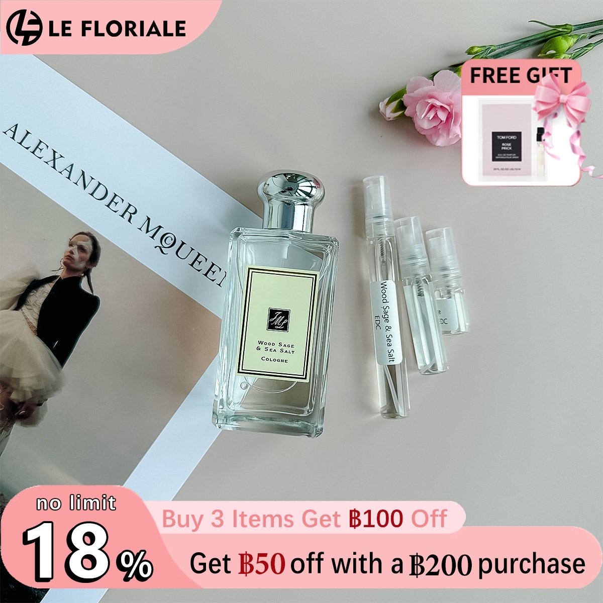 【ของแท้✓ติดทนนาน】Wood Sage & Sea Salt EDC 2ml / 5ml / 10ml น้ําหอม unisex น้ำหอมพกพา น้ําหอมมินิ น้ำหอมพกพา น้ําหอมทดลอง 