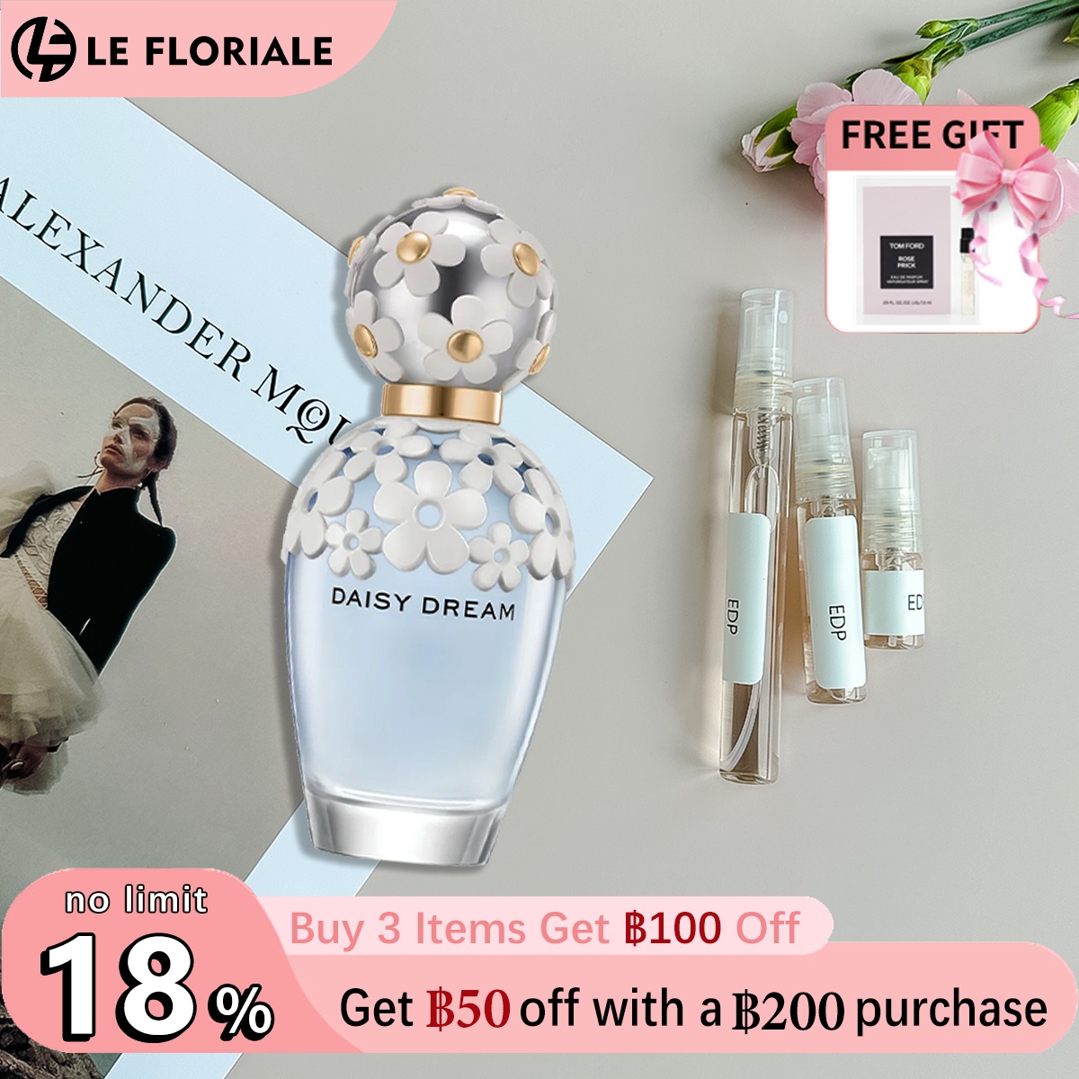 【ของแท้✓ติดทนนาน】 Daisy Dream 230 EDT 2ml / 5ml / 10ml น้ําหอมผู้หญิง น้ำหอมมินิ กลิ่นติดทนนาน น้ำหอมพกพา น้ำหอมยอดนิยม