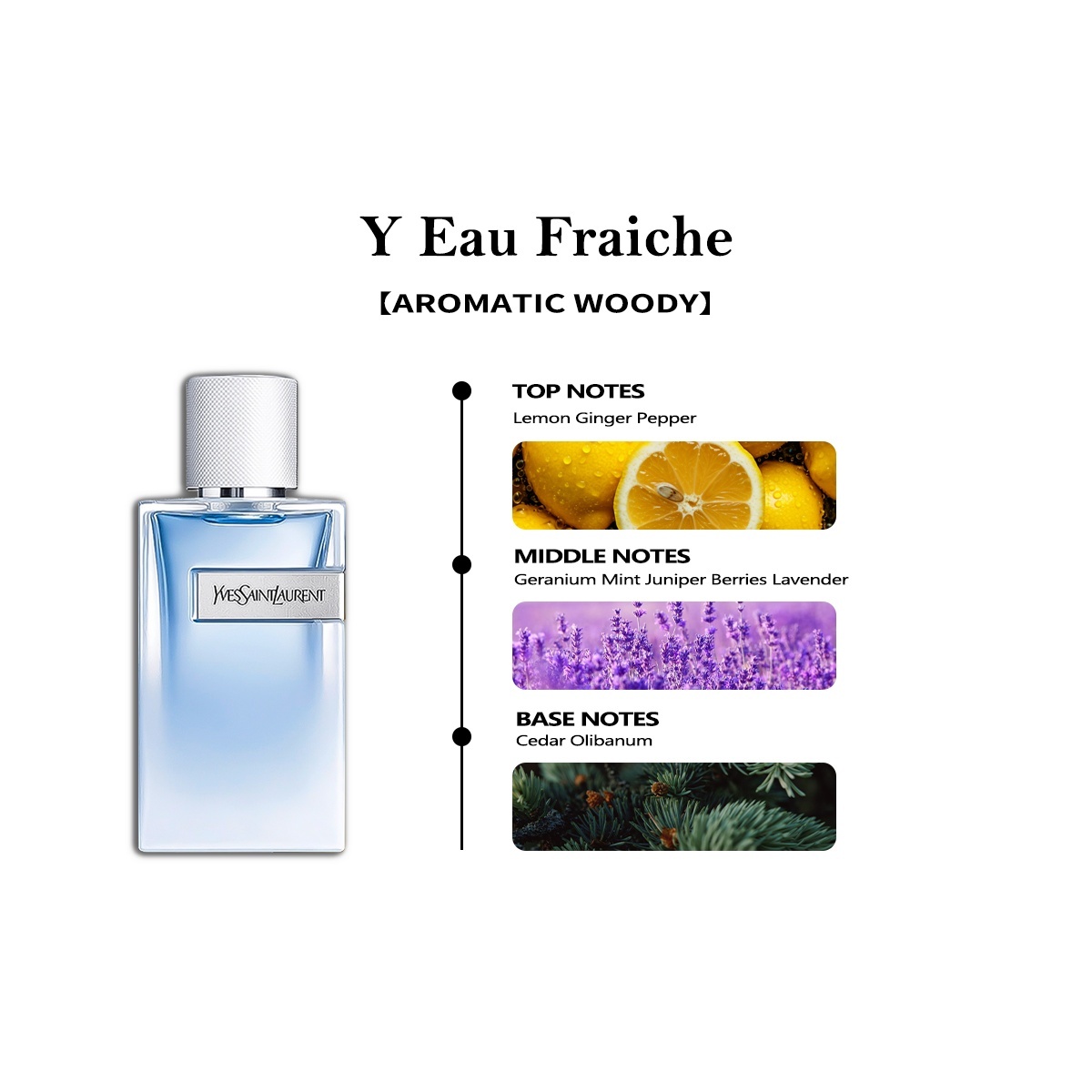 COD Yves Saint Laurent Y Eau Fraiche EDT 2ml / 5ml / 10ml Men's perfume