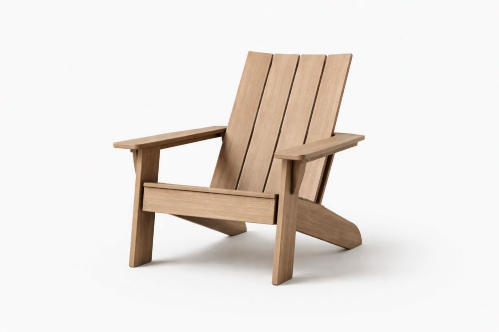 Oak Wood Outdoor Adirondack Chair-Casakento