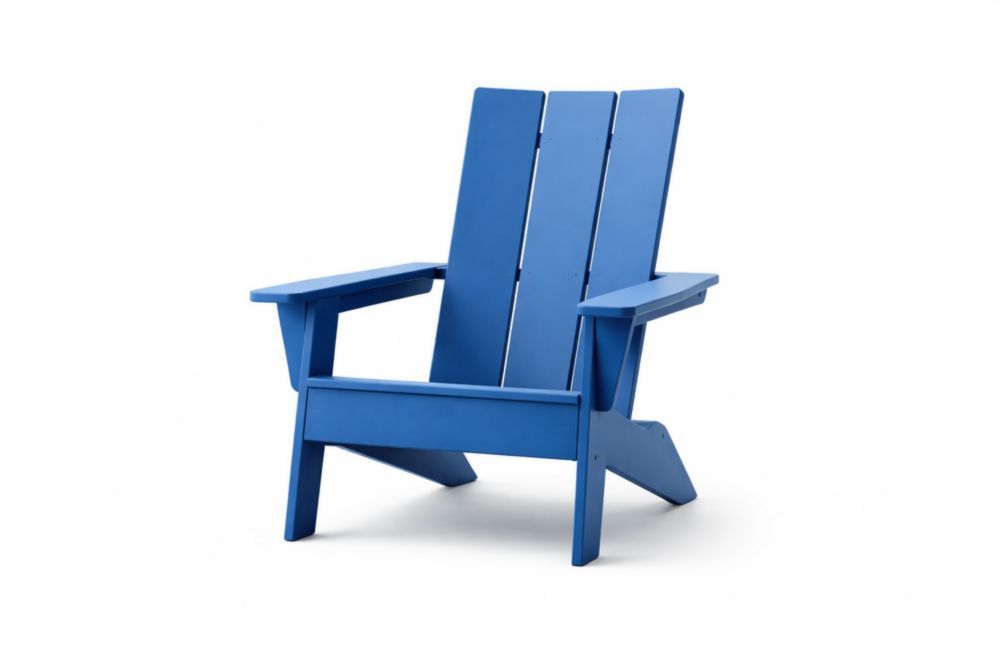 Blue Wood Adirondack Chair for Outdoor-Casakento