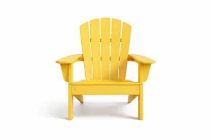 Yellow Wooden Adirondack Chair-Casakento