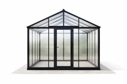 Aluminum Frame Polycarbonate Greenhouse with Black Structure-Casakento