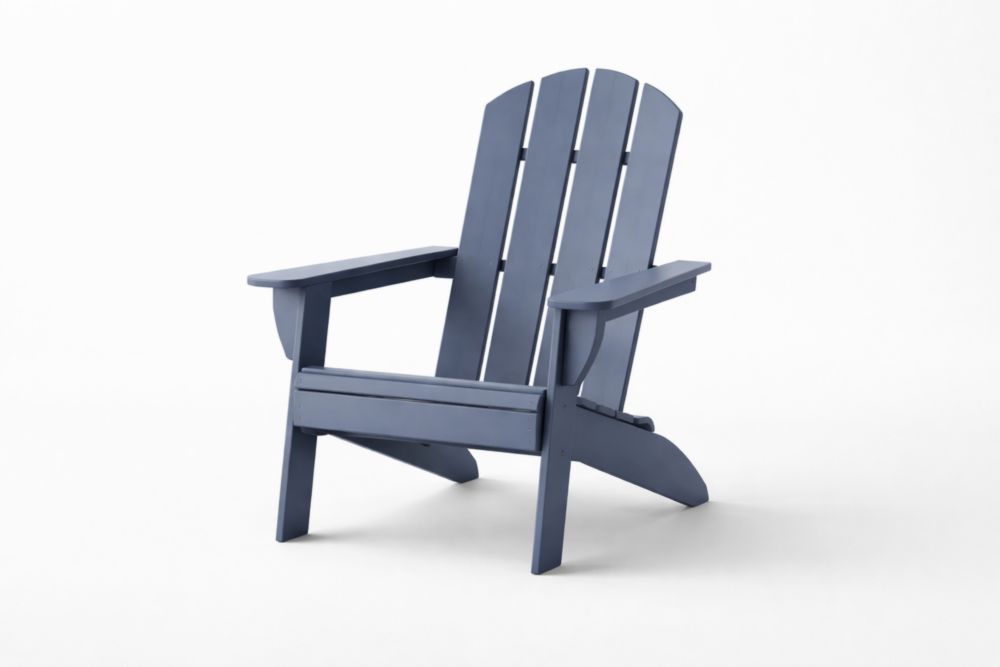Outdoor Adirondack Chair Navy Blue Polyethylene-Casakento