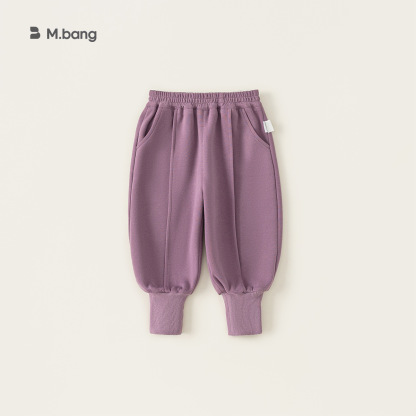童裝寶寶褲子春秋季新款運動褲男童束腳長褲純色兒童運動褲