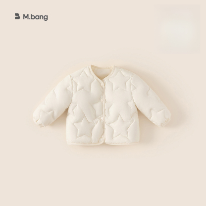 童裝兒童輕薄羽絨服冬季新款純色女寶寶衣服白鴨絨男童外套