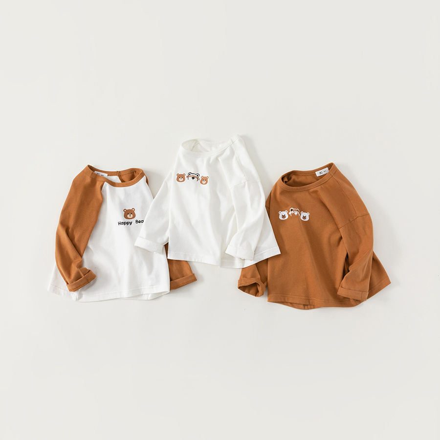 女童長袖童裝秋裝休閒兒童T恤套頭女寶寶打底衫男童衣服