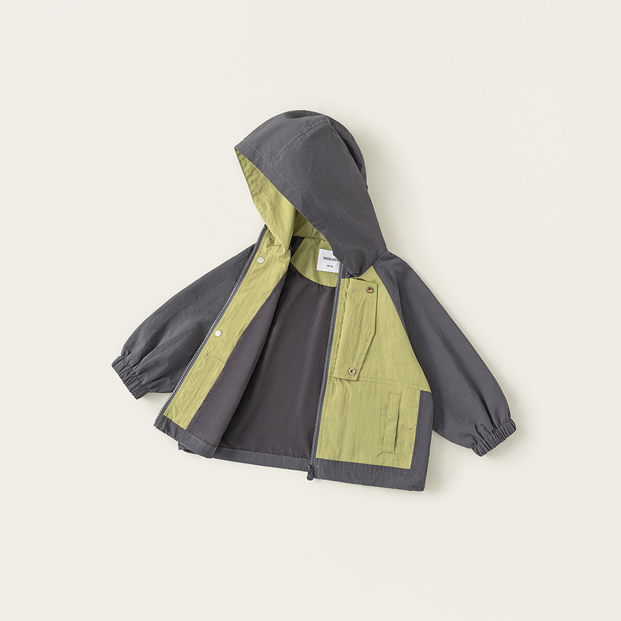 童裝兒童連帽外套春季新款男童拼色開衫春裝中小童上衣