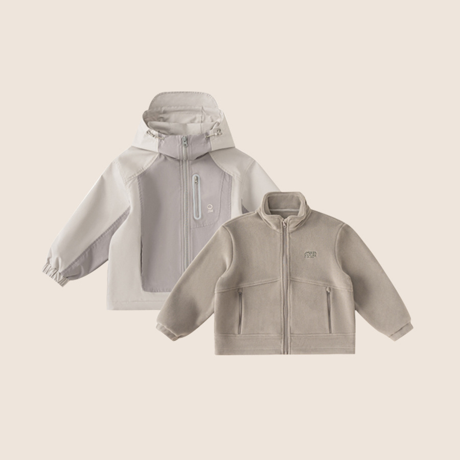 童裝冬裝保暖男童加絨加厚休閒上衣冬季兒童雙面奧粒絨外套