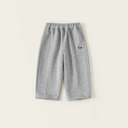 童裝女童長褲春季新品卡通兒童直筒褲小童衛褲百搭男童褲子