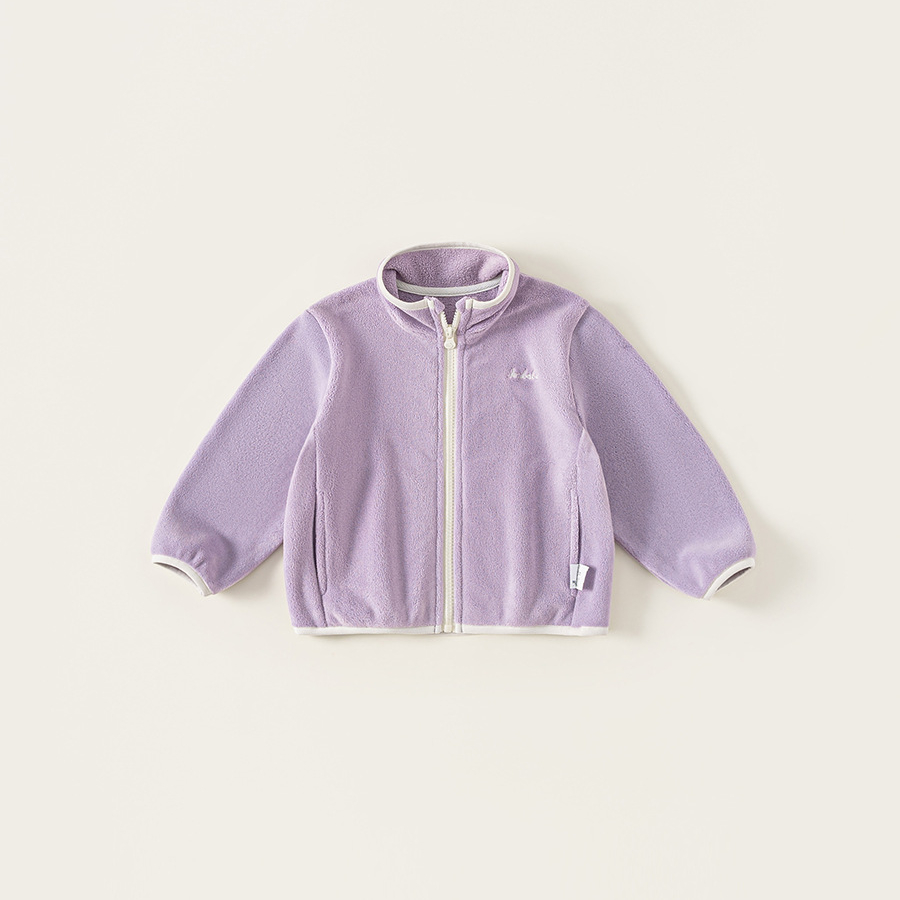 童裝秋款兒童上衣包邊內膽繡花長袖拼色長袖衣服女童毛絨外套