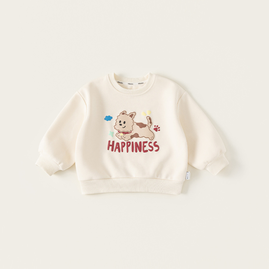 童裝男童衛衣春季新品圓領印花寶寶衣服小童套頭衫兒童上衣