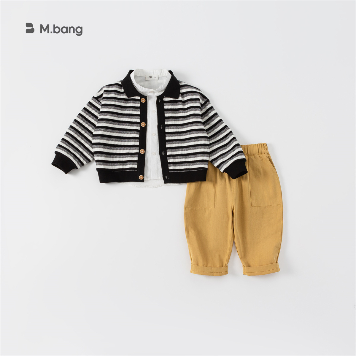 童裝男童針織上衣春秋裝兒童衣服潮酷三件套春款男寶寶秋套裝