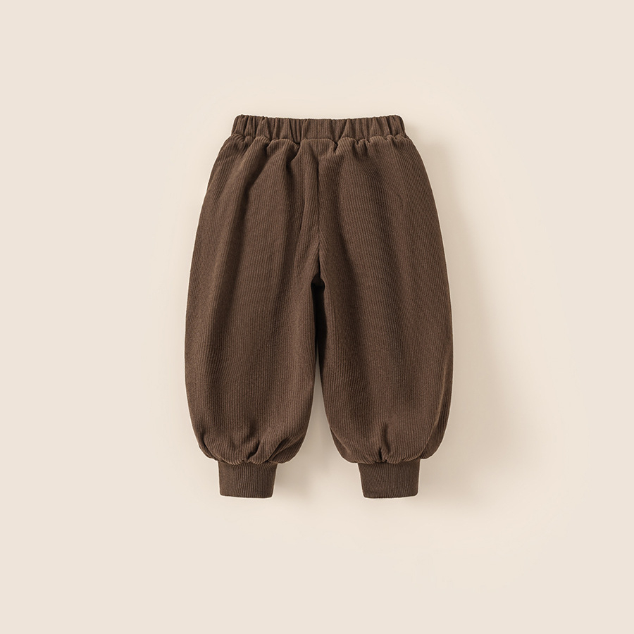 童裝冬款新品中小童褲子新品男孩子長褲寬鬆燈籠褲男童束腳褲