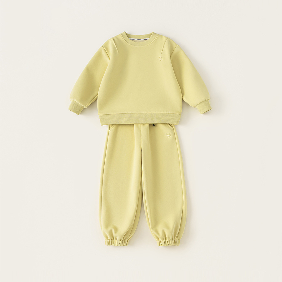 兒童衣服新款秋季衛衣女孩運動繡花束腳褲兩件套休閒套裝