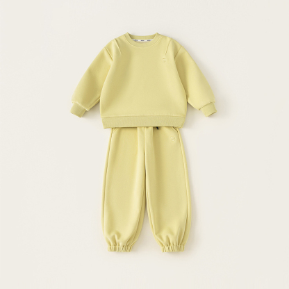 兒童衣服新款秋季衛衣女孩運動繡花束腳褲兩件套休閒套裝