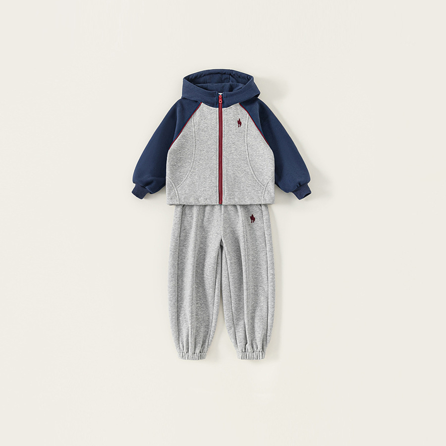 童装秋款新品中大童衣服休闲运动服男孩子卫衣两件套男童套装