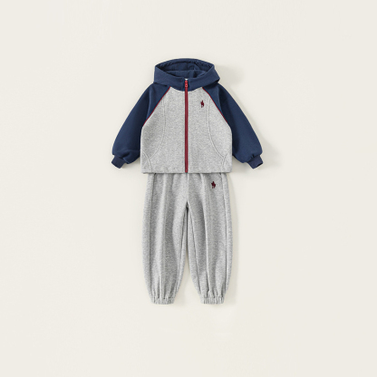 童装秋款新品中大童衣服休闲运动服男孩子卫衣两件套男童套装