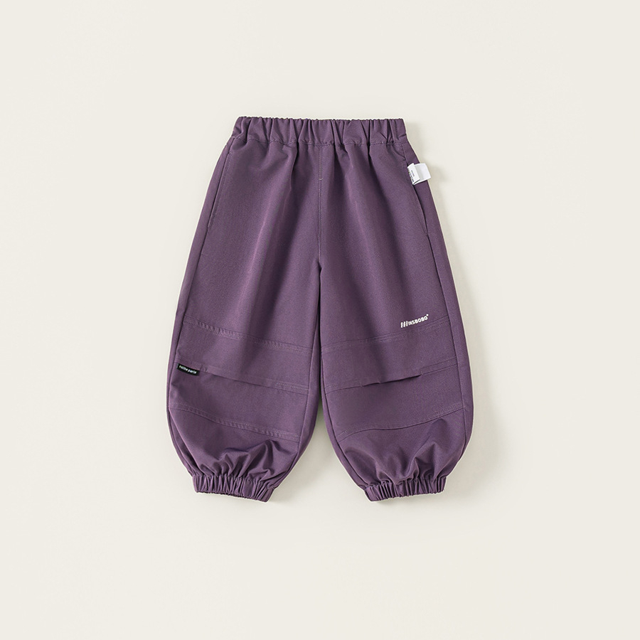 童裝秋季新款兒童褲子男童工裝褲純色休閒束腳褲男孩長褲