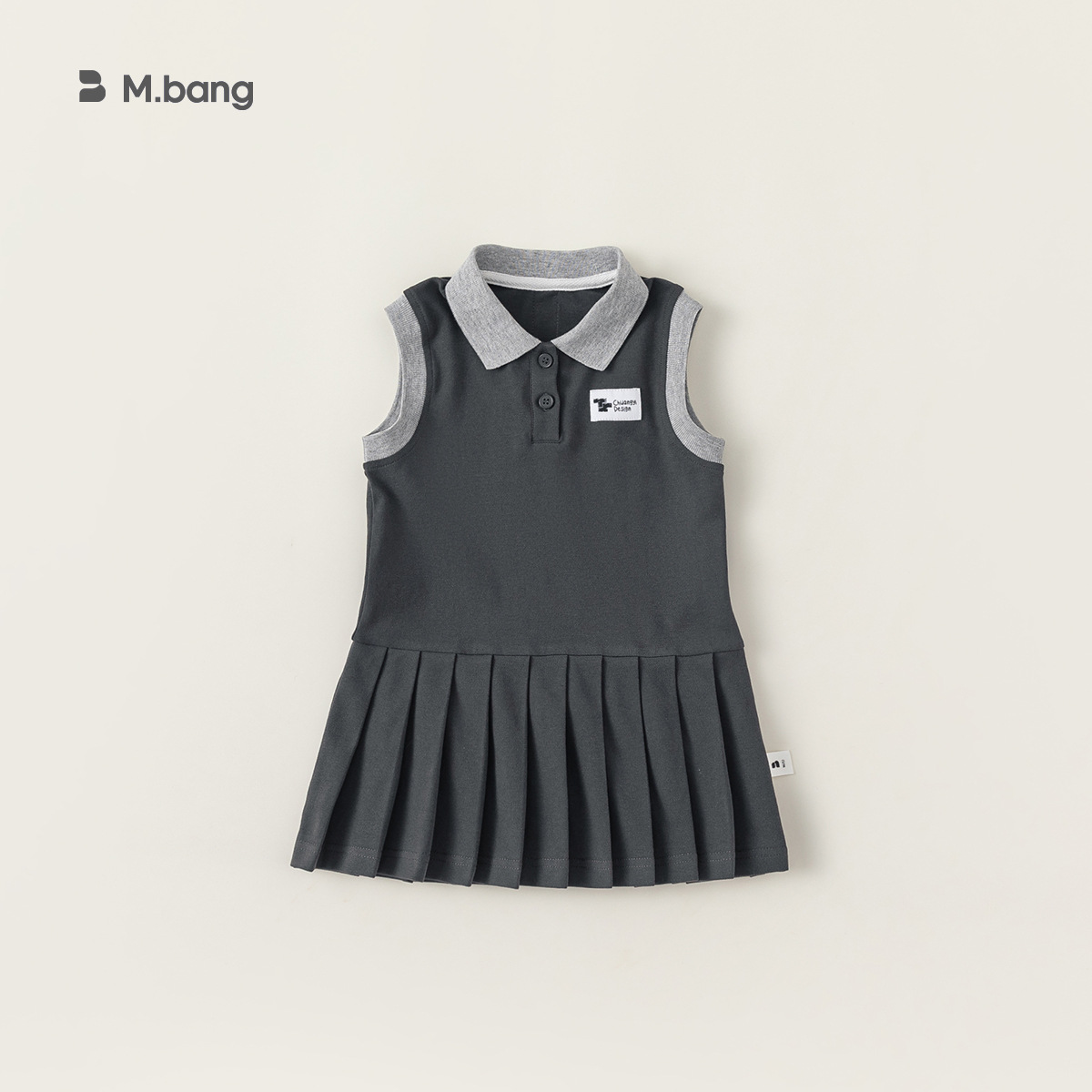 童裝女童學院風背心裙夏季兒童連衣裙小女孩POLO裙小童百褶裙