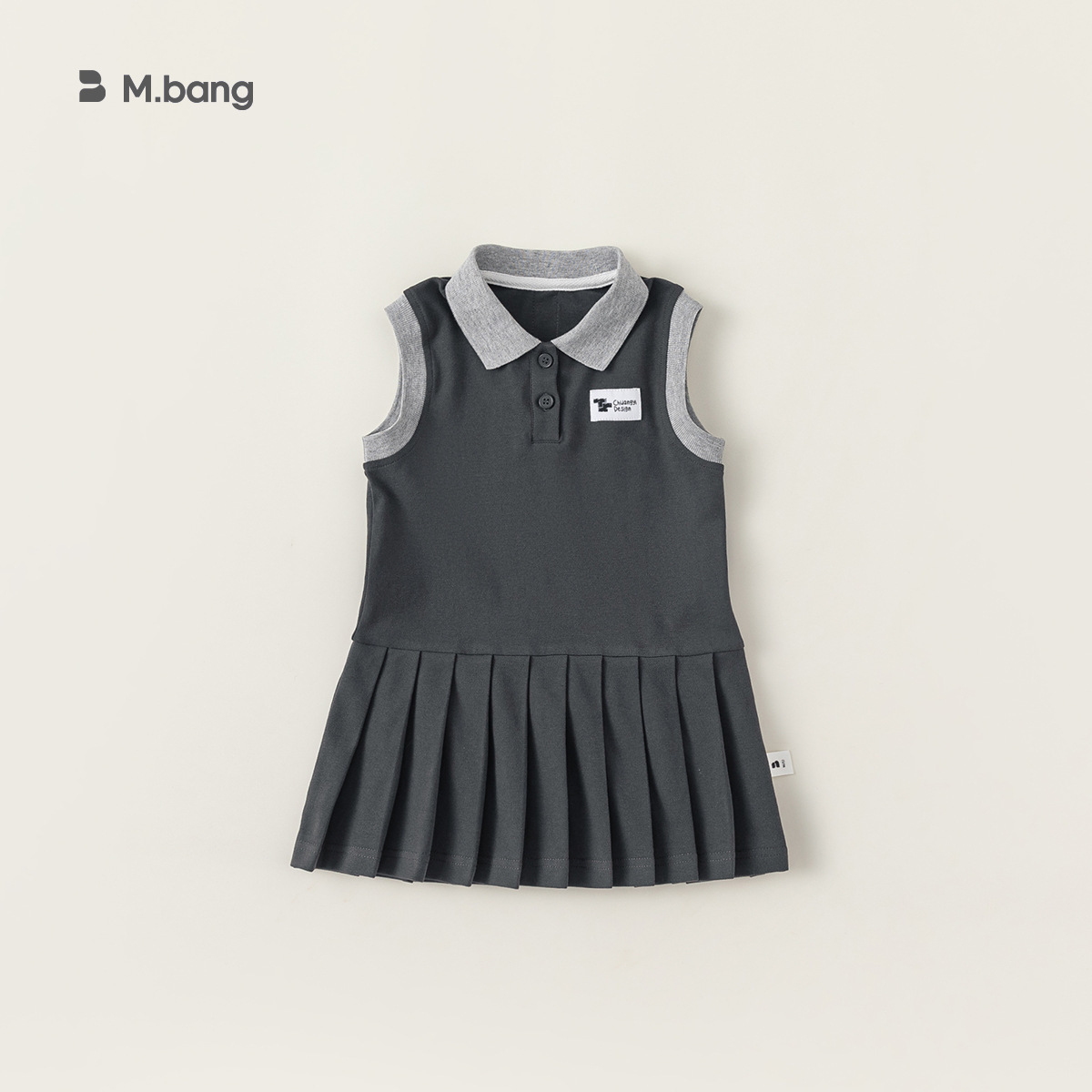 童裝女童學院風背心裙夏季兒童連衣裙小女孩POLO裙小童百褶裙