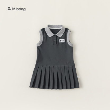 童裝女童學院風背心裙夏季兒童連衣裙小女孩POLO裙小童百褶裙