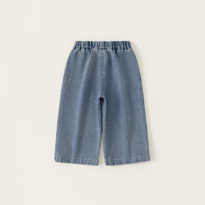 童裝女童褲子春季新品可愛小童牛仔褲百搭兒童直筒褲寶寶長褲