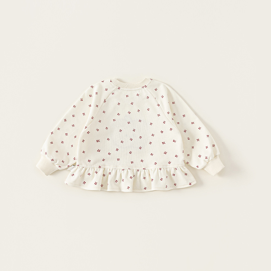 童裝女童衛衣春季新品圓領卡通小童套頭衫蝴蝶結兒童長袖上衣