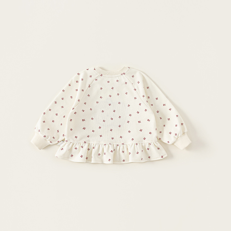 童裝女童衛衣春季新品圓領卡通小童套頭衫蝴蝶結兒童長袖上衣