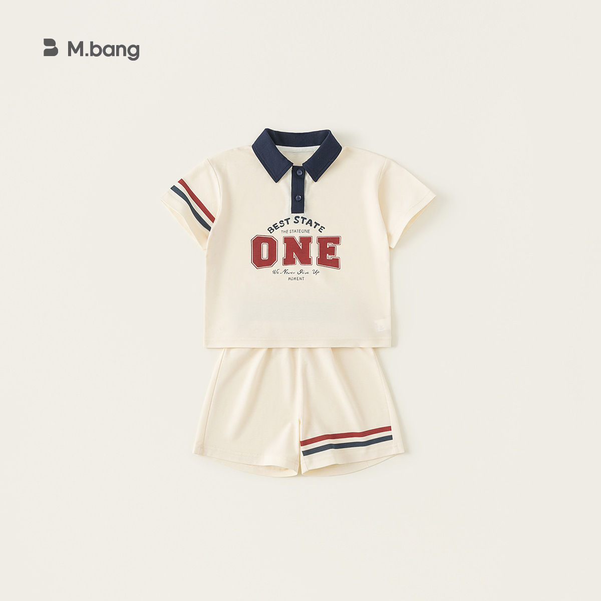 童裝兒童短袖套裝2025夏款字母POLO衫男童短褲運動兩件套