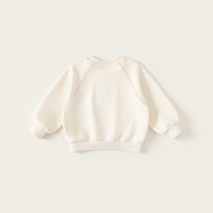 童裝女童上衣時髦春季新品卡通寶寶套頭衫百搭圓領小童衛衣