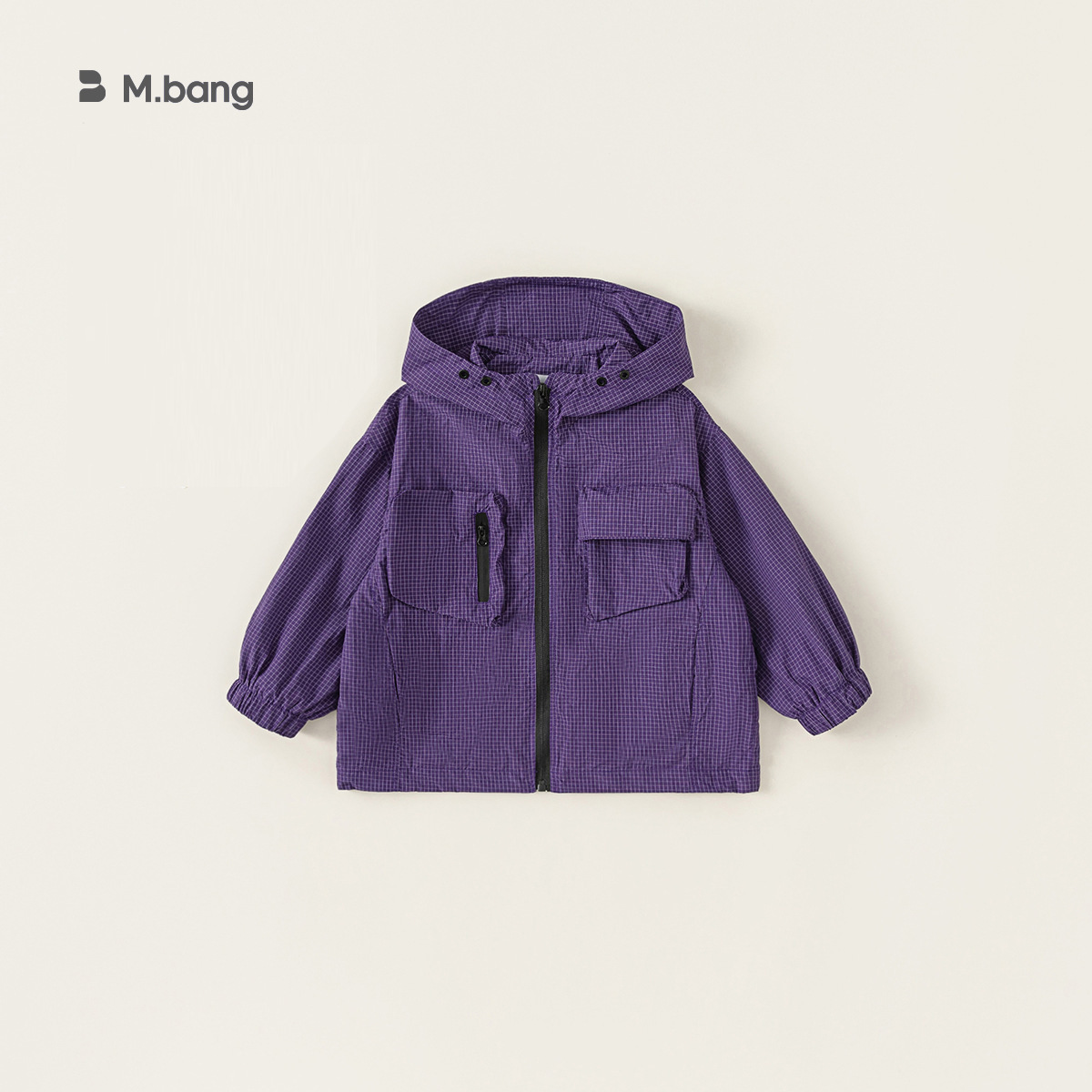 秋款戶外風衣服登山純色拉鍊衫兒童上衣連帽純色秋裝男童外套