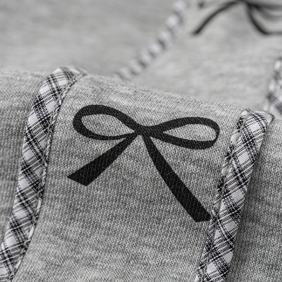 童裝兒童褲子春季新品純色蝴蝶結女童休閒褲屁簾拼接大童長褲