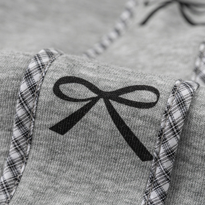 童裝兒童褲子春季新品純色蝴蝶結女童休閒褲屁簾拼接大童長褲