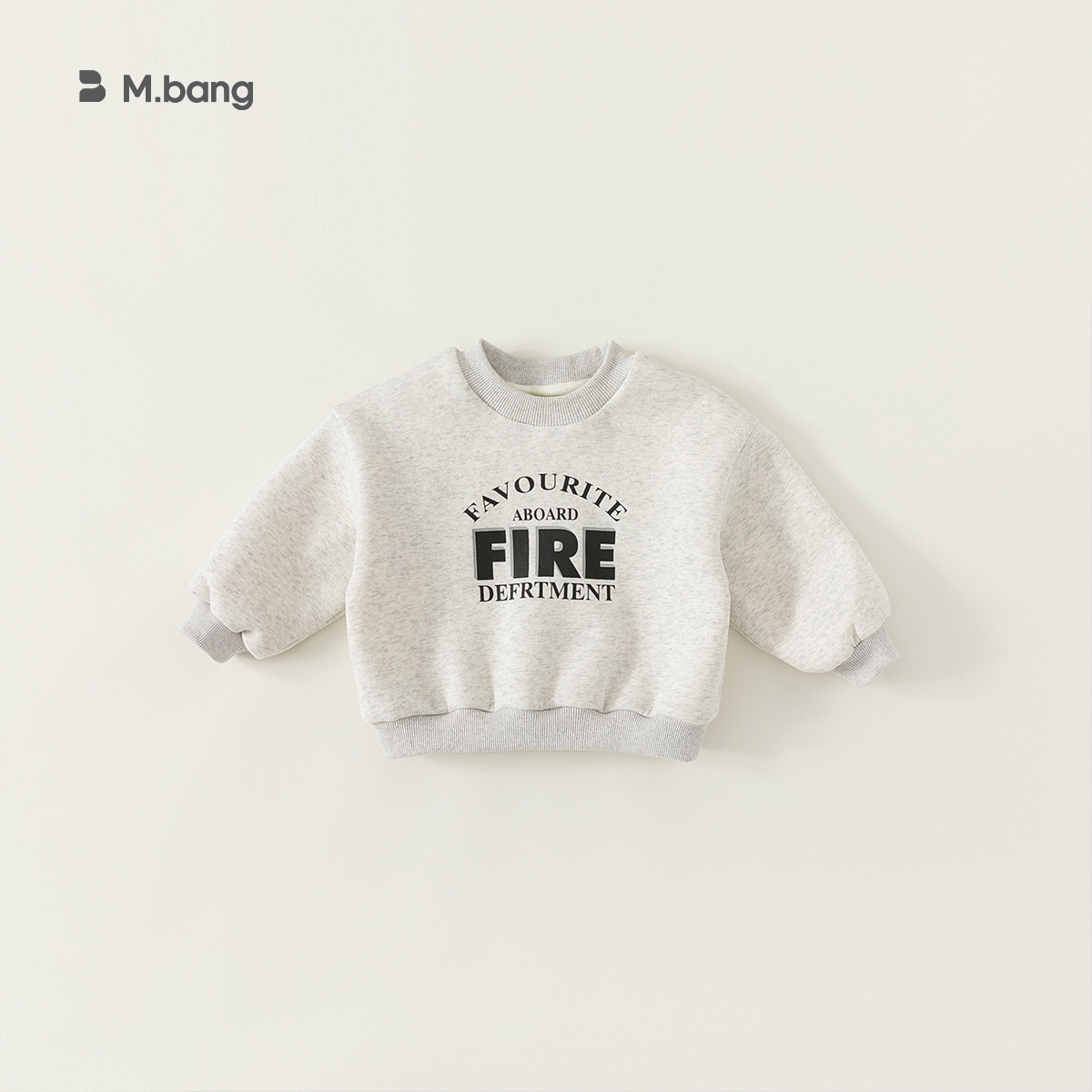 童裝秋冬季休閒男女童字母加絨上衣兒童衛衣小童