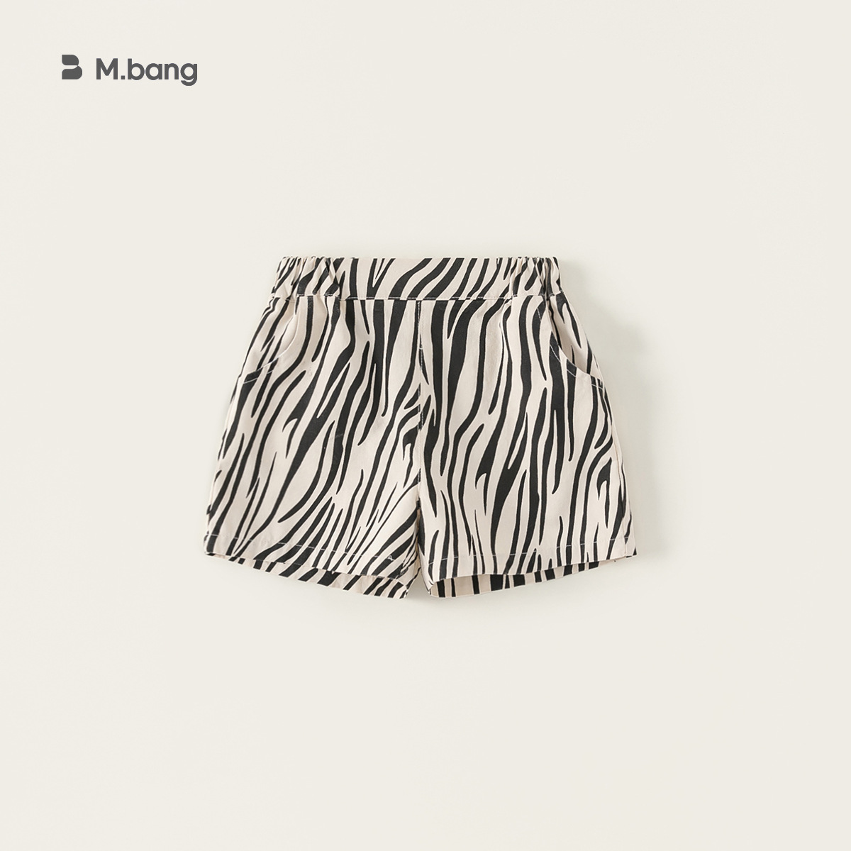 童裝女童夏季休閒短褲豹紋斑馬紋彩色圓點三色透氣速幹短褲