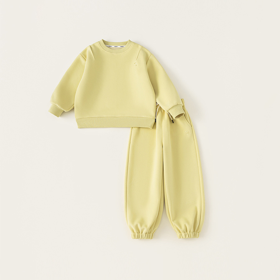 兒童衣服新款秋季衛衣女孩運動繡花束腳褲兩件套休閒套裝