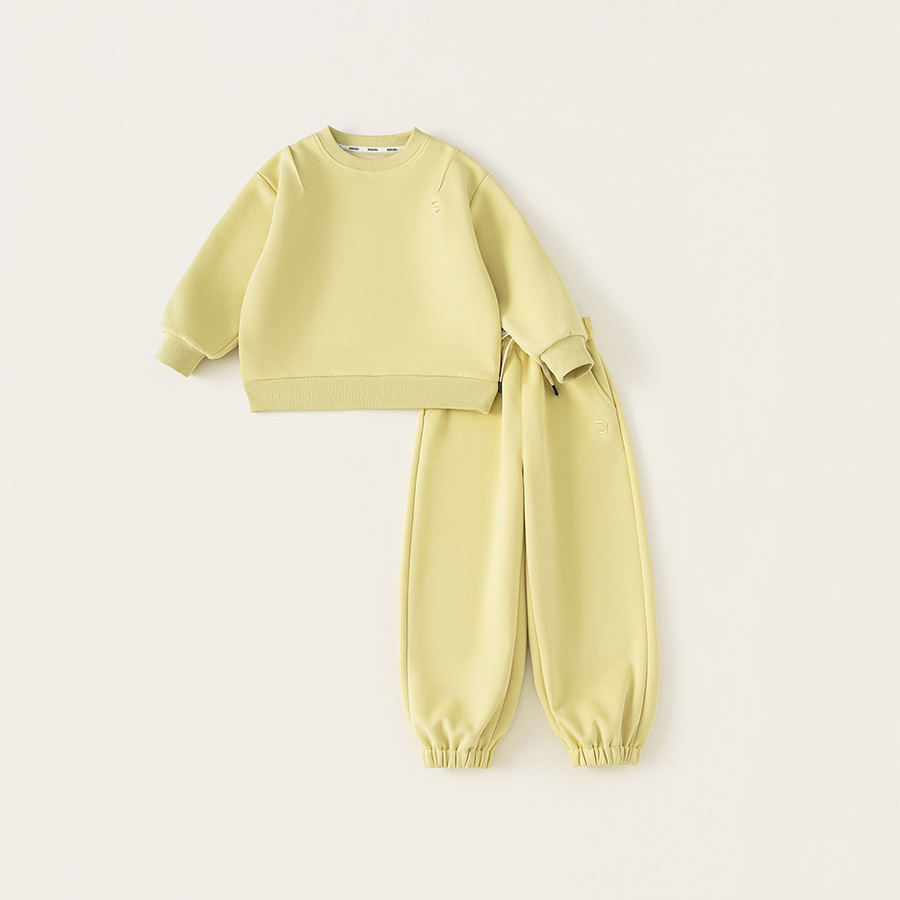 兒童衣服新款秋季衛衣女孩運動繡花束腳褲兩件套休閒套裝