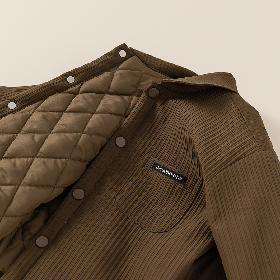 童裝男童襯衫外套冬季長袖冬季兒童加厚保暖襯衣上衣秋冬新款