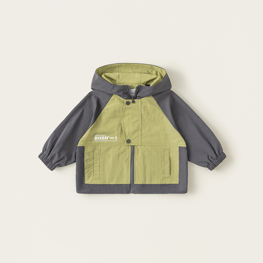 童裝兒童連帽外套春季新款男童拼色開衫春裝中小童上衣