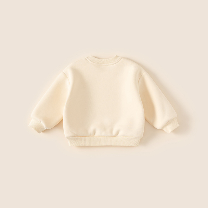 男童衣服冬季印花圓領寶寶上衣一體絨套頭兒童衛衣