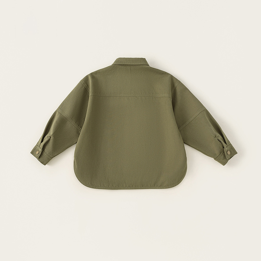 童裝男孩秋裝新款上衣兒童春秋款休閒外套復古長袖襯衫