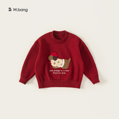 童裝女童秋裝新品內搭圓領長袖毛巾繡針織衫內搭女孩子毛衣
