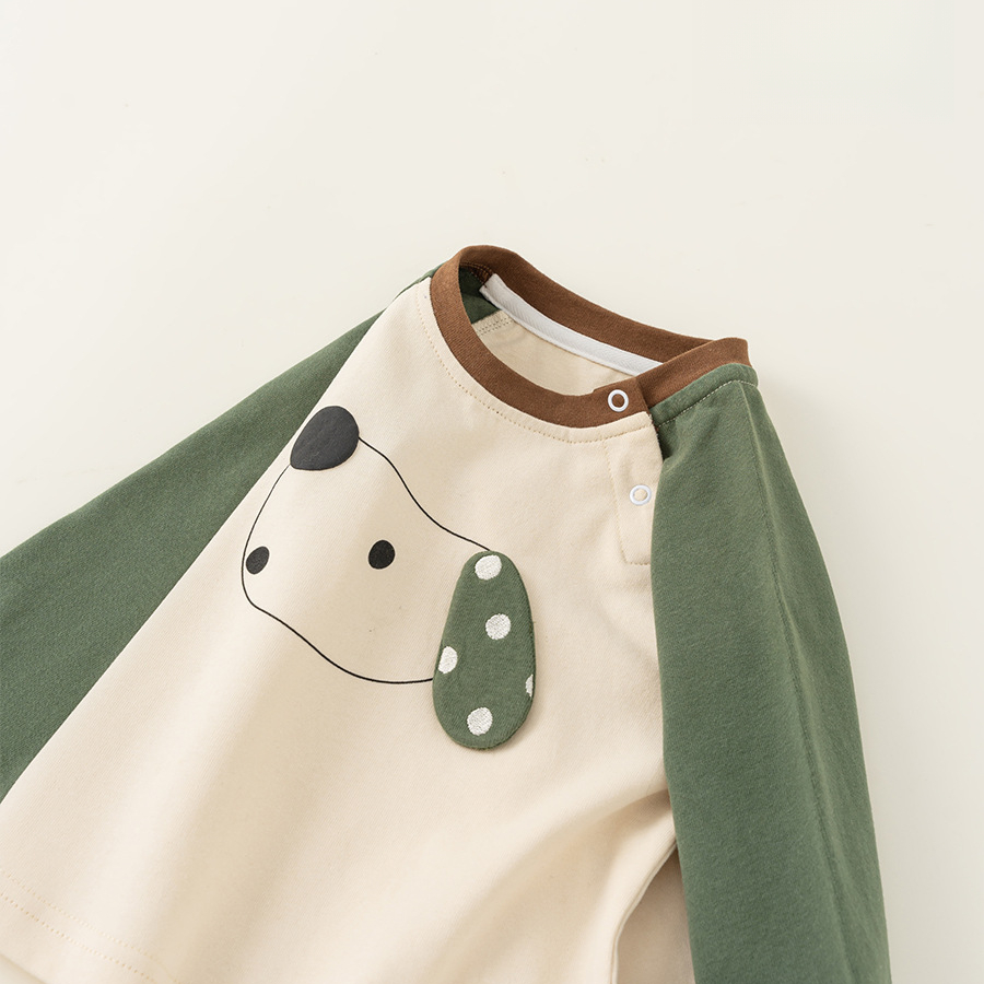 童裝春秋女寶寶長袖T恤秋裝男童上衣卡通印花打底衫娃娃衫